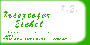 krisztofer eichel business card